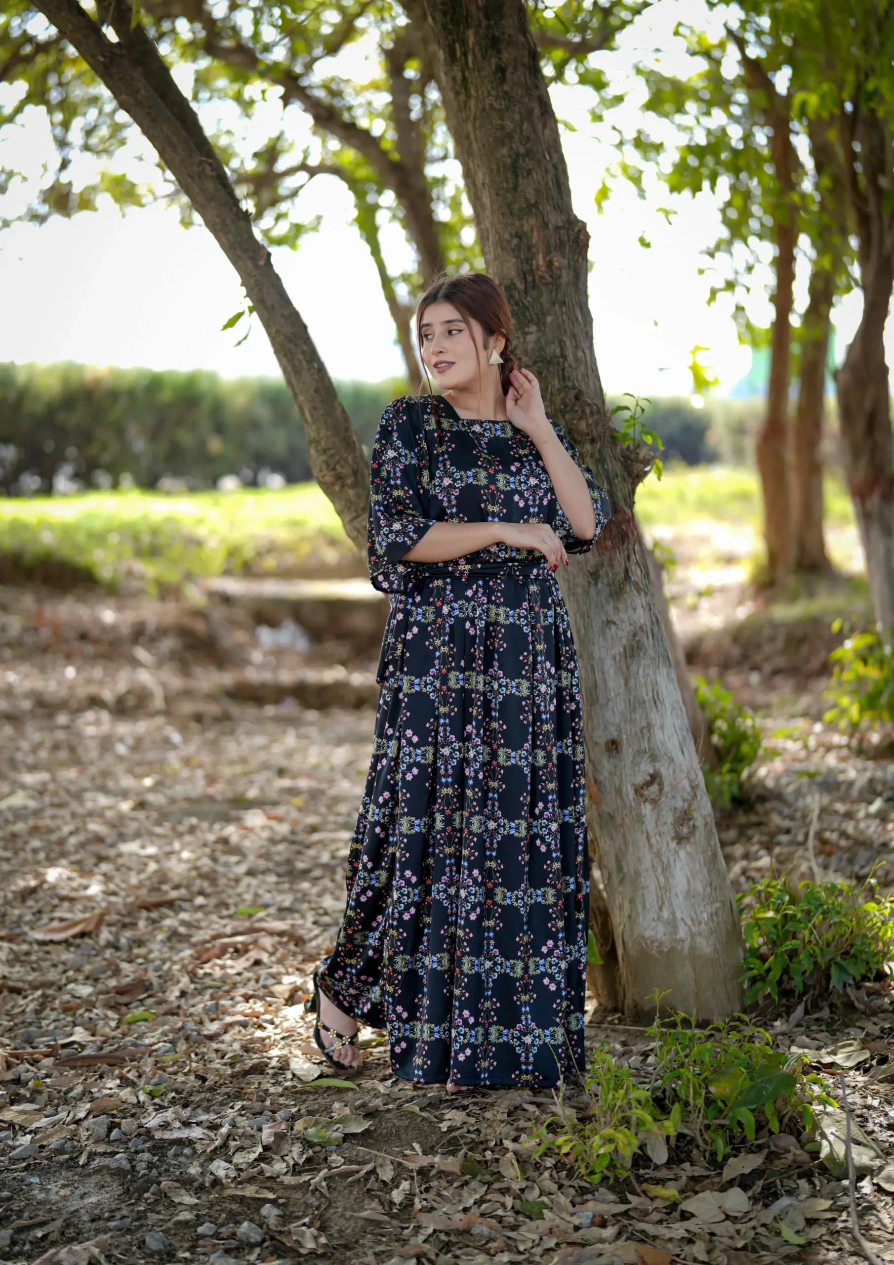 Aaraish Pret: Midnight Bloom Maxi - Image 4