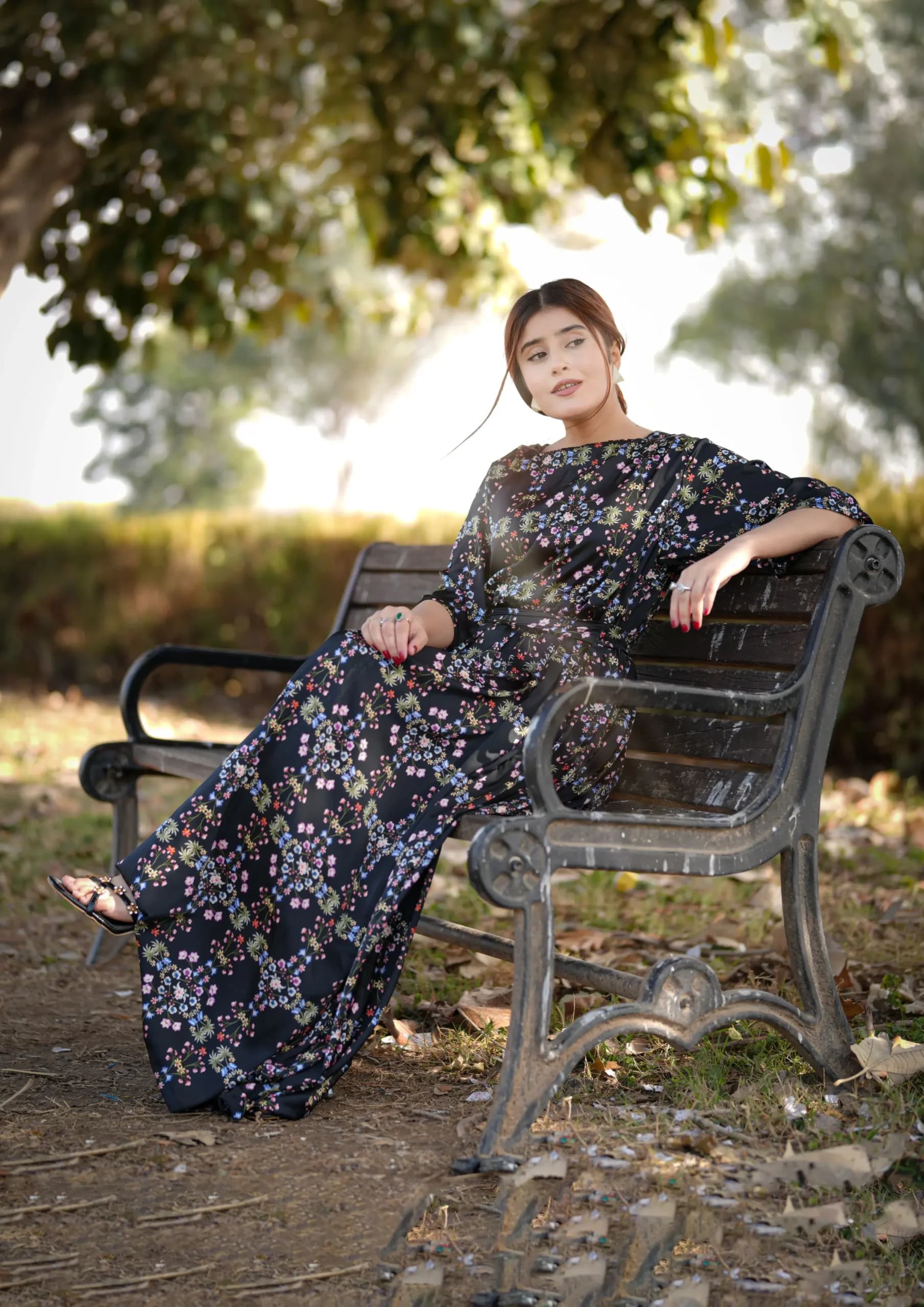 Aaraish Pret: Midnight Bloom Maxi - Image 3