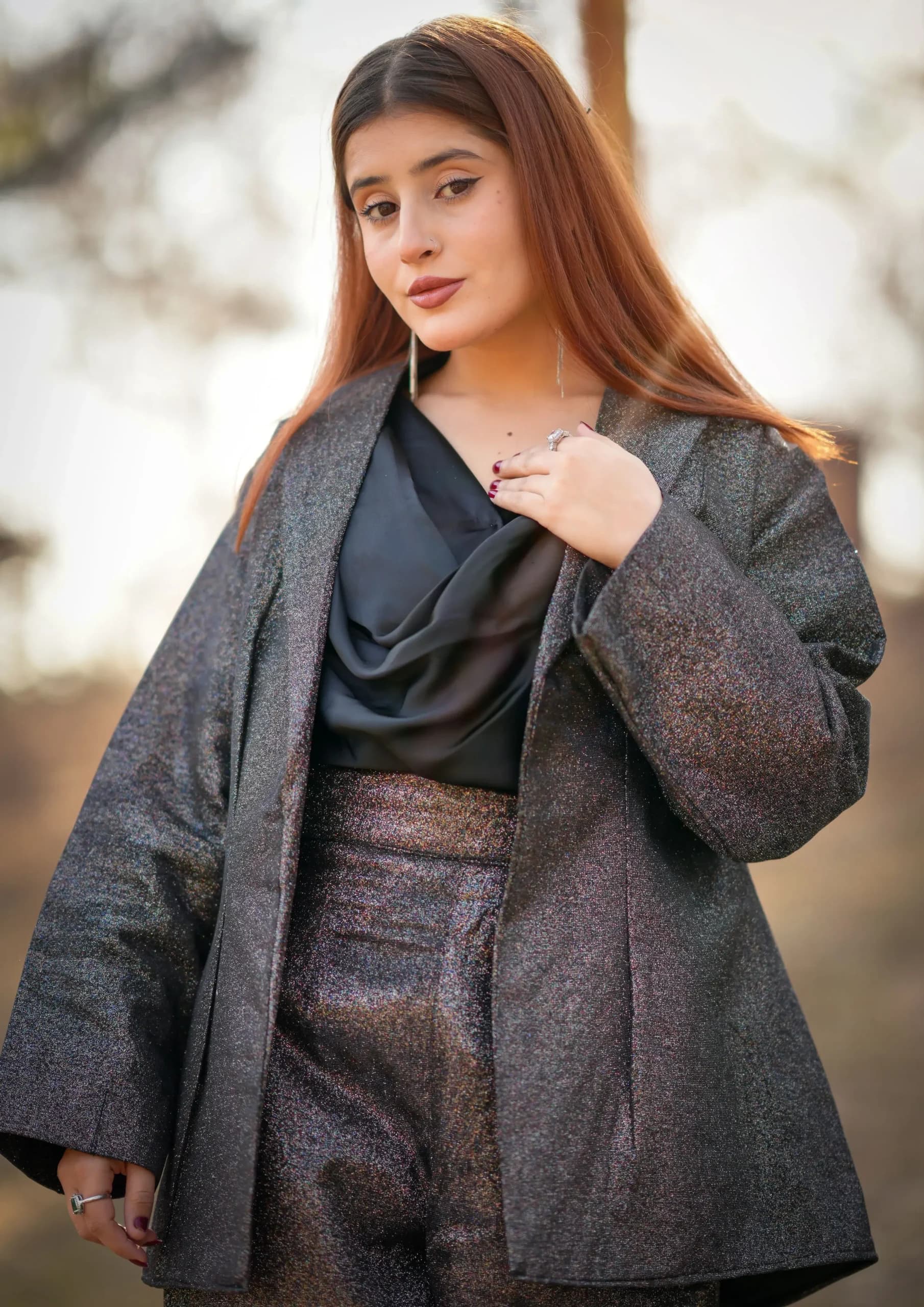 Aaraish Power Luxe: Moonlight Tuxedo Set