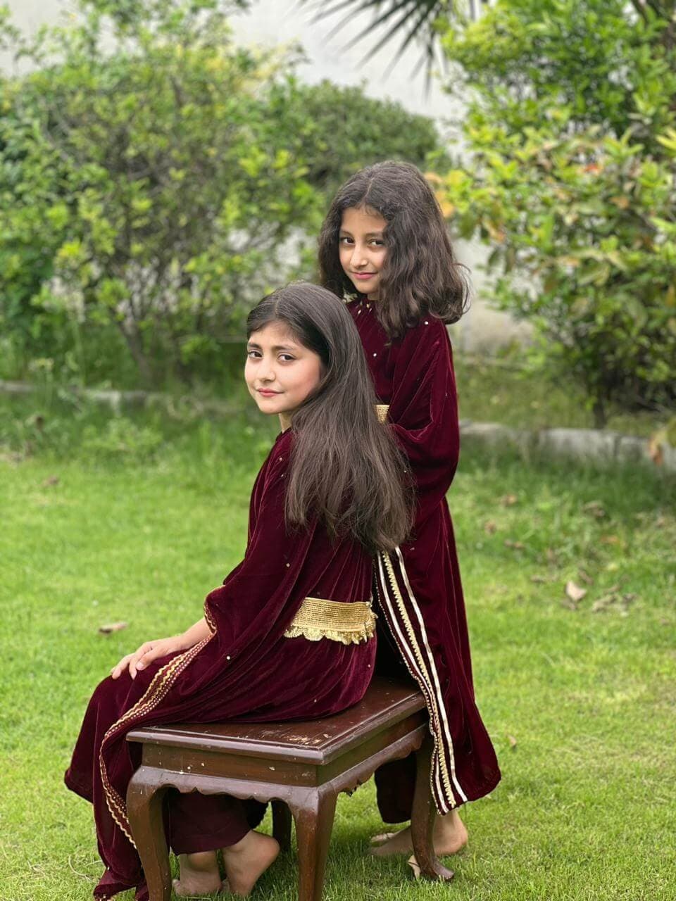 Aaraish Kids: Royal Velvet Kaftan - Image 4