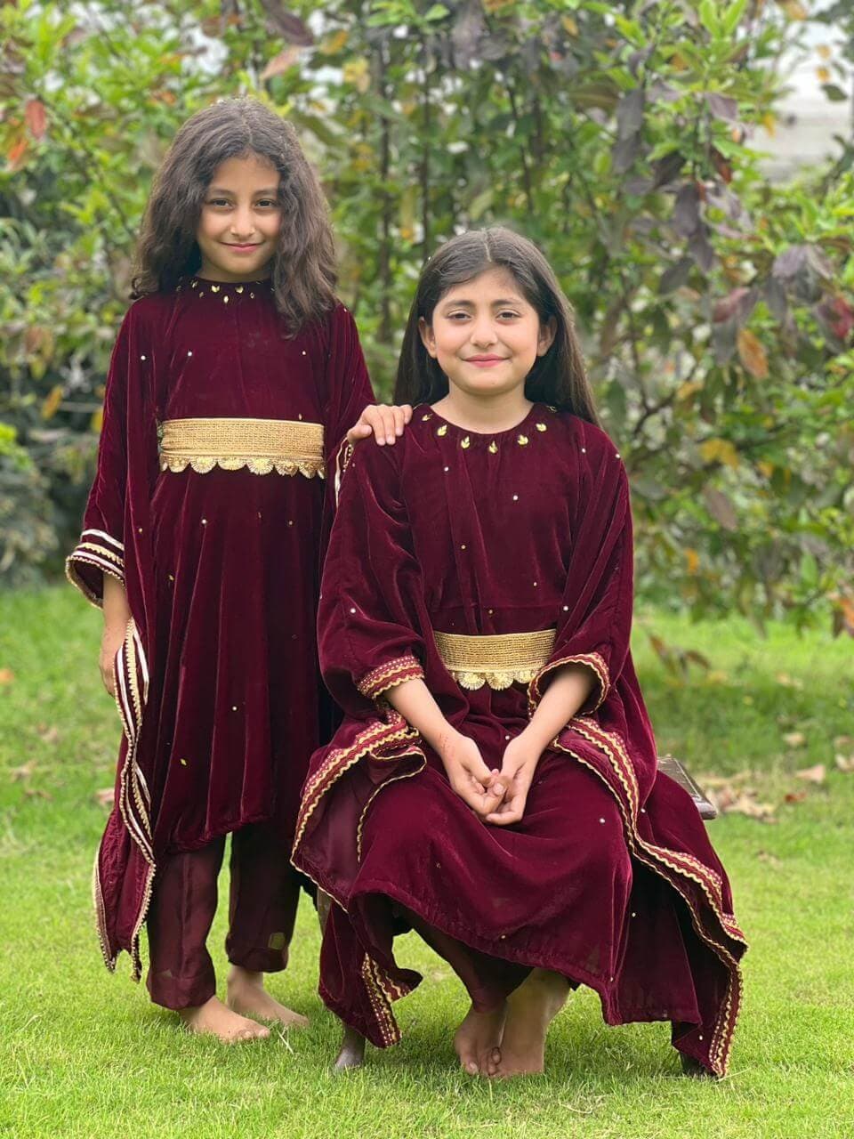Aaraish Kids: Royal Velvet Kaftan
