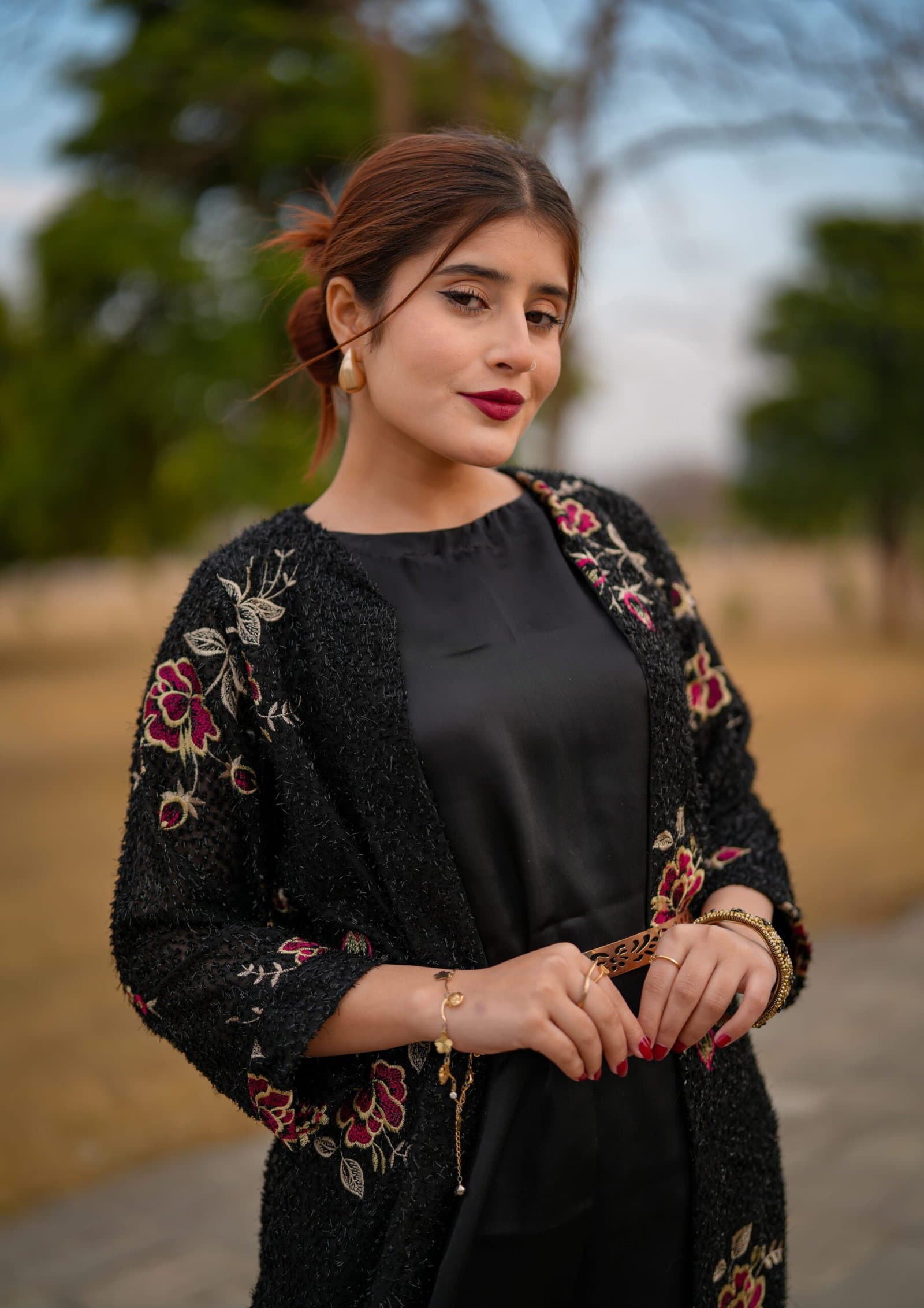 Aaraish Formal: Ebony Rose Layered Set